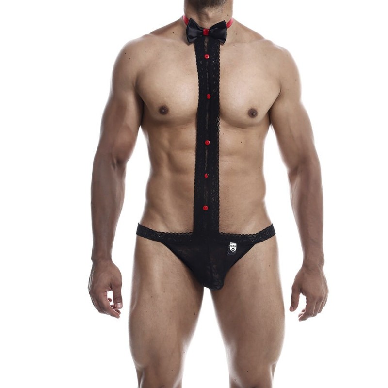 MOB - ESMOQUIN CON TANGA DE ENCAJE TALLA L-XL