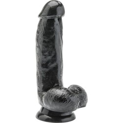 GET REAL - DILDO 12 CM CON TESTÍCULOS NEGRO