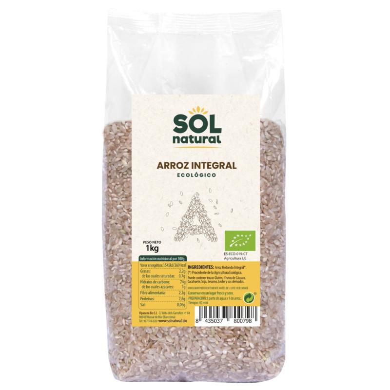 Arroz redondo integral Bio 1kg Sol Natural