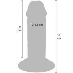 GET REAL - DILDO DELUXE DONG GRUESO DE DOBLE DENSIDAD TPE 13 CM