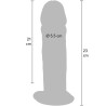 GET REAL - DILDO DELUXE DONG GRUESO DE DOBLE DENSIDAD TPE 23 CM