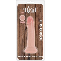 GET REAL - DILDO DELUXE DONG GRUESO DE DOBLE DENSIDAD TPE 35.5 CM
