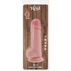 GET REAL - PENE REALÍSTICO DELUXE CON TESTÍCULOS EXTRA GRUESO 28 CM
