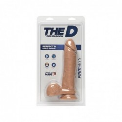 Dildo Dual Density Perfect D con Testículos 8 Firmskyn Natural