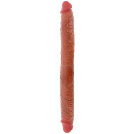 GET REAL - DILDO DOBLE DONG DE SILICONA CARAMELO 46 CM