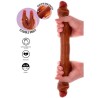 GET REAL - DILDO DOBLE DONG DE SILICONA CARAMELO 46 CM
