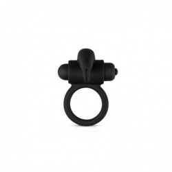 Anillo para Pene con Vibración Conejito Silicona - Negro