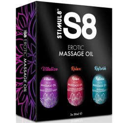 STIMUL8 - S8 CAJA DE ACEITE DE MASAJE 3 X 50 ML