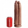 Pene Doble Two Cocks One Hole Bronceado 11