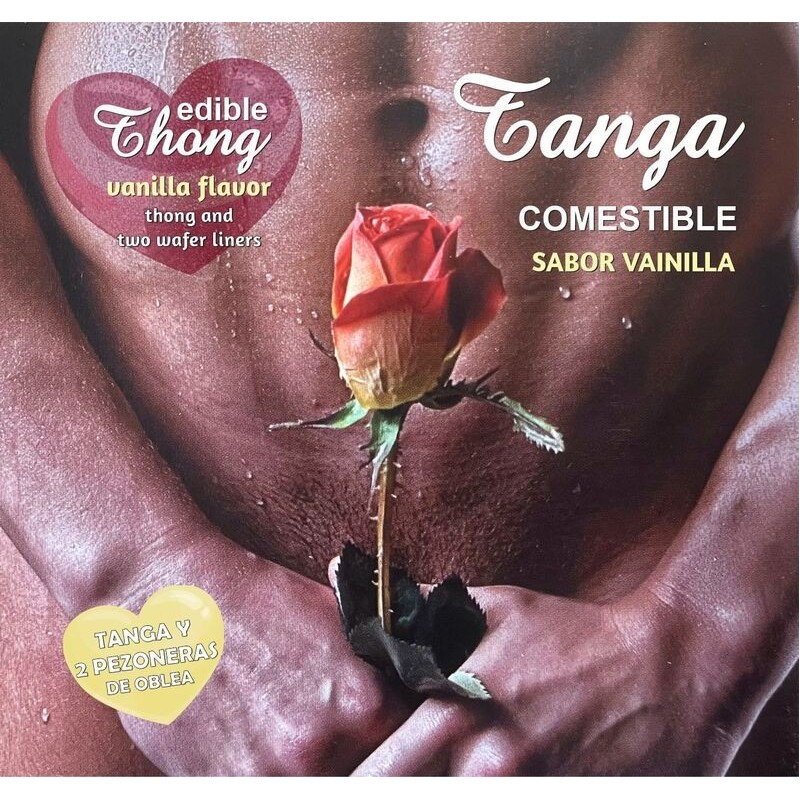 HOTFLOWERS - TANGA 2 PEZONES OBLEA VAINILLA HOMBRE -es-pt-en-fr-it-