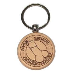 DIABLO PICANTE - LLAVERO DE MADERA CON FORMA DE PENE