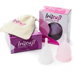 IRISCUP - COPA MESTRUAL ROSA PEQUEÑA BOLSA ESTERILIZADORA GRATIS