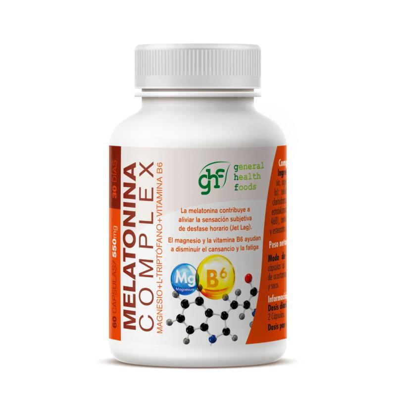 Melatonina Complex Magnesio+L-Triptofano+Vit. B6 550mg 60 caps GHF