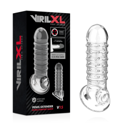 VIRILXL - EXTENSION Y FUNDA DE PENE V15 TRANSPARENTE