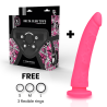 DELTA CLUB - TOYS DILDO ARNES ROSA SILICONA MEDICA 20 CM -O- 4 CM