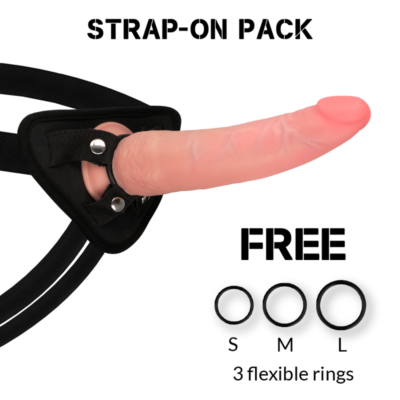 ROCKARMY - ARNÉS DUAL DENSITY CRUSADER DILDO REALISTA 21.5 CM -O- 4.46 CM