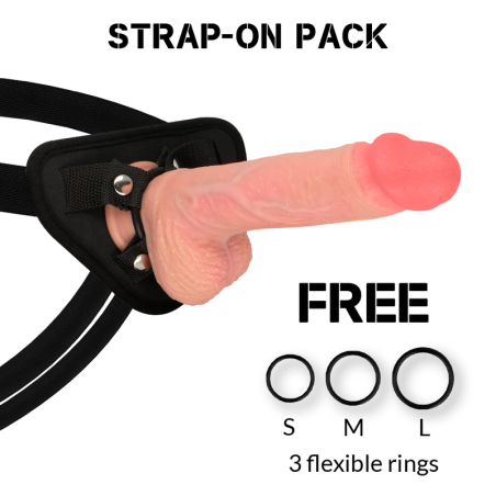 ROCKARMY - ARNÉS LIQUID SILICONE DILDO PREMIUM SPITFIRE 21 CM -O- 4.62 CM