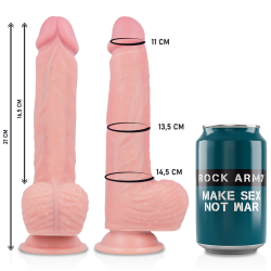 ROCKARMY - ARNÉS LIQUID SILICONE DILDO PREMIUM SPITFIRE 21 CM -O- 4.62 CM
