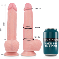 ROCKARMY - ARNÉS LIQUID SILICONE VIBRADOR CONTROL REMOTO PREMIUM APACHE 20.5 CM -O- 4.62 CM