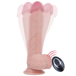 ROCKARMY - ARNÉS LIQUID SILICONE VIBRADOR CONTROL REMOTO PREMIUM APACHE 20.5 CM -O- 4.62 CM