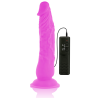 DIVERSIA - DILDO REALÍSTICO FLEXIBLE CON VIBRACIÓN LILA 21 CM -O- 4.9 CM