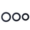 BAILE - TITAN SET 3 PCS COCK RING BLACK 2.8 2.4 1.9 CM