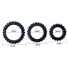 BAILE - TITAN SET 3 PCS COCK RING BLACK 2.8 2.4 1.9 CM
