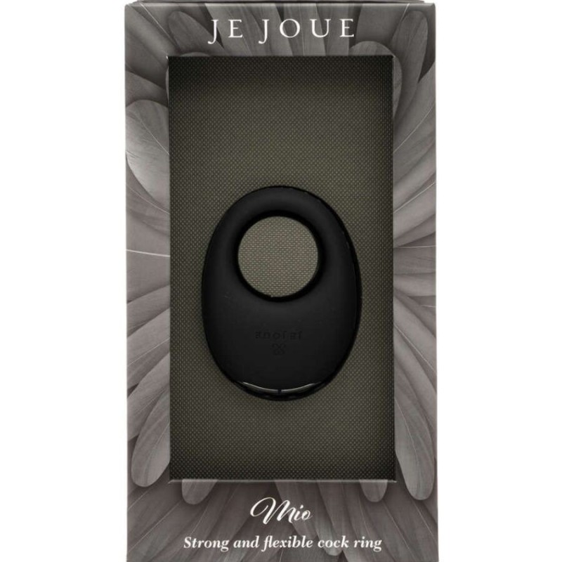 JE JOUE - MIO ANILLO PARA EL PENE VIBRADOR FUERTE Y FLEXIBLE NEGRO