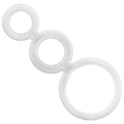 ADDICTED TOYS - SET ANILLOS PENE Y TESTÍCULOS CLEAR