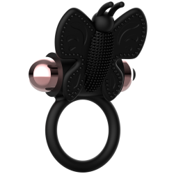 COQUETTE CHIC DESIRE - COCK RING BUTTERFLY ANILLO VIBRADOR NEGRO - GOLD