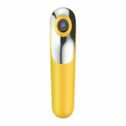 Dual Love Vibrador y Succionador con Aire Pulsado Amarillo