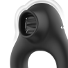 BLACKandSILVER - ANILLO VIBRADOR SILICONA 3 MOTORES RECARGABLE NEGRO