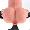 FETISH FANTASY SERIES - ARNÉS AJUSTABLE CONTROL REMOTO PENE REALÍSTICO CON TESTÍCULOS RECARGABLE Y VIBRADOR 15 CM