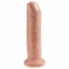 King Cock Dildo Realista con Glande Retractil Color Natural 7