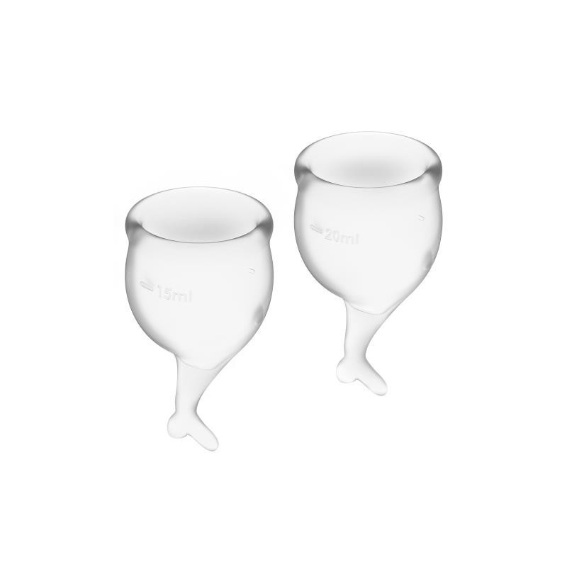 Copas Menstruales Feel Secure Transparent Pack de 2