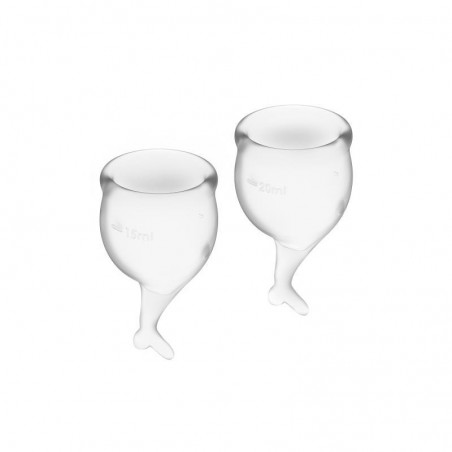 Copas Menstruales Feel Secure Transparent Pack de 2