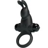 PRETTY LOVE - ANILLO VIBRADOR ESTIMULADOR RABBIT CLÍTORIS 10 VIBRACIONES NEGRO