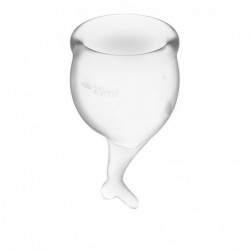 Copas Menstruales Feel Secure Transparent Pack de 2