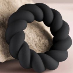 ROCKS- OFF - TWIST ANILLO MASTURBADOR SILICONA NEGRO