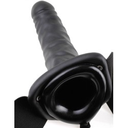 FETISH FANTASY SERIES - ARNÉS VIBRADOR HUECO 19 CM NEGRO