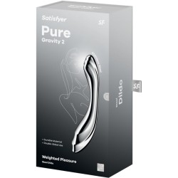 SATISFYER - PURE GRAVITY 2 DILDO ACERO INOXIDABLE DOBLE USO