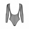 B124 Body Semi Transparente Manga Larga