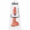 King Cock Pene con Testículos de 10  - Color Natural