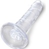 KING COCK - CLEAR PENE REALÍSTICO 15.5 CM TRANSPARENTE