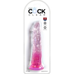 KING COCK - CLEAR PENE REALÍSTICO 19.7 CM ROSA
