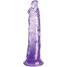 KING COCK - CLEAR PENE REALÍSTICO 19.7 CM MORADO