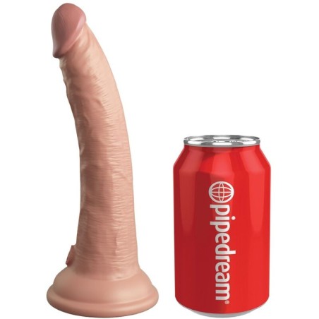 KING COCK - ÉLITE DILDO REALÍSTICO VIBRADOR and SILICONA CONTROL REMOTO 17.8 CM