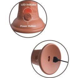 KING COCK - ÉLITE DILDO REALÍSTICO VIBRADOR and SILICONA 20.3 CM CARAMELO