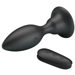 MR PLAY - PLUG ANAL CON VIBRACIÓN NEGRO CONTROL REMOTO