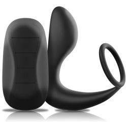 BLACKandSILVER - MASAJEADOR ANAL CONTROL REMOTO SILICONA RECARGABLE NEGRO
